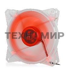Вентилятор для корпуса Crown CMCF-12025S-1210 прозрачный/красный, 120 мм, 1650 об/мин, 28 дБ, 3 pin