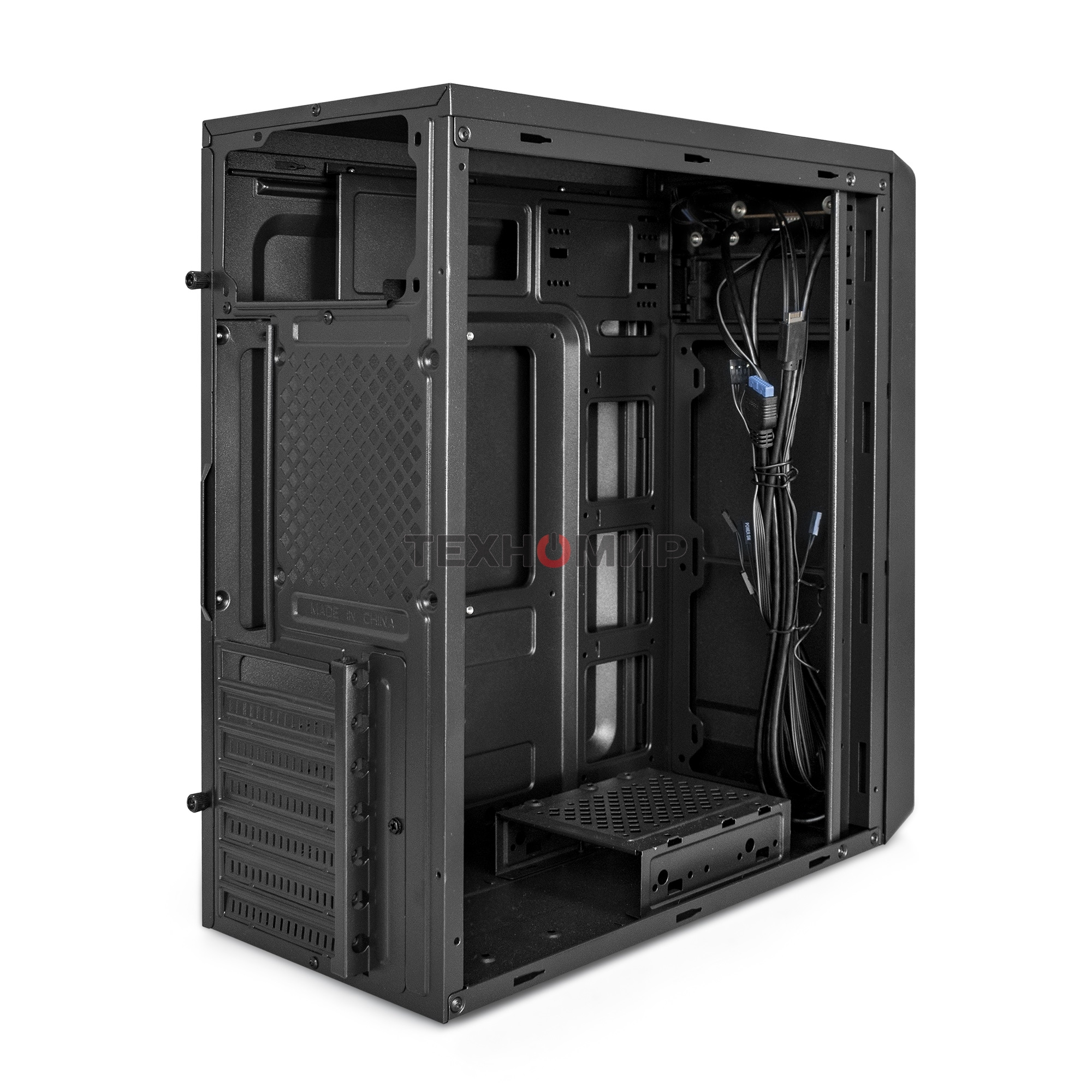 Компьютерный корпус Miditower ExeGate XP-332UC (ATX, без БП, 2хUSB 3.0/1хTypeC, аудио, черный)