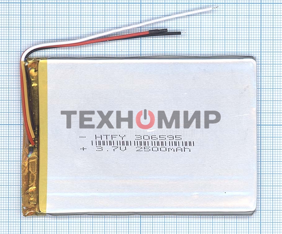 Аккумулятор Li-Pol (батарея) 3x65x95 мм 3pin 3.7V/2500mAh