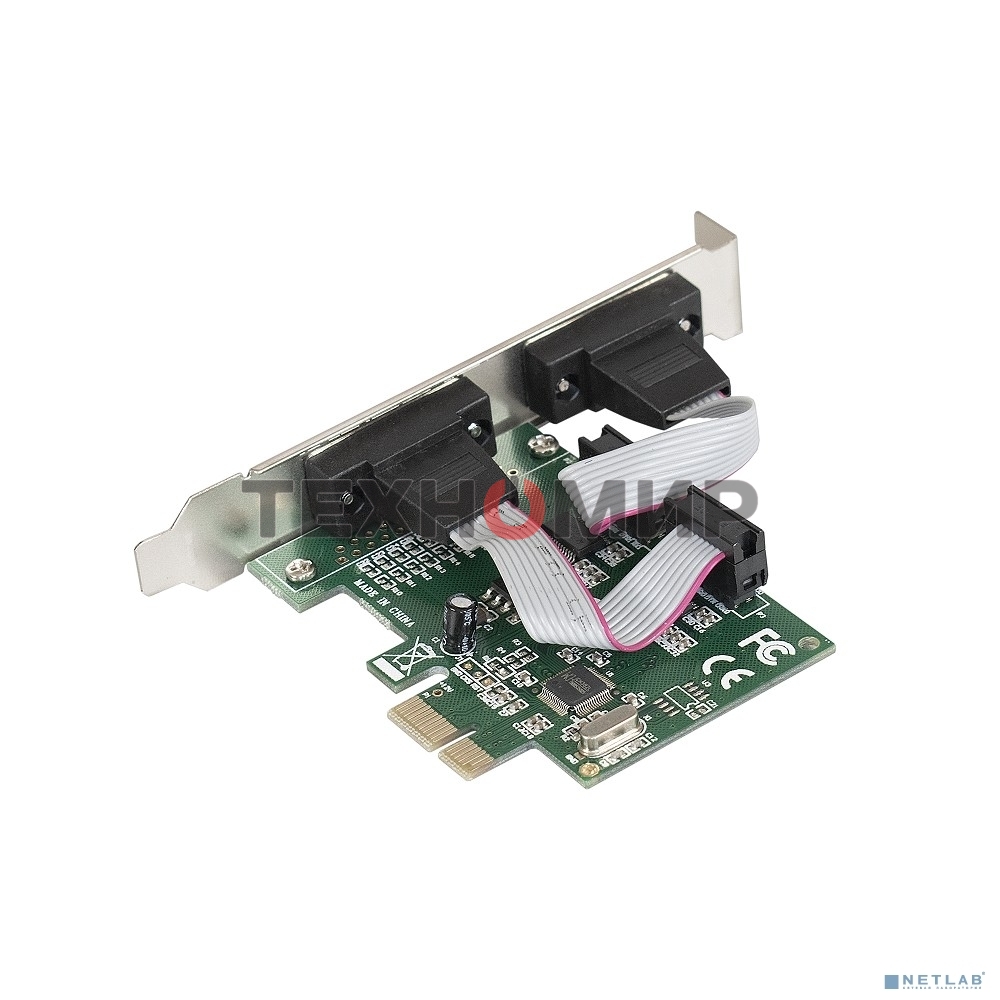 Контроллер ExeGate EXE-307 PCI-E, 2*COM port (OEM)