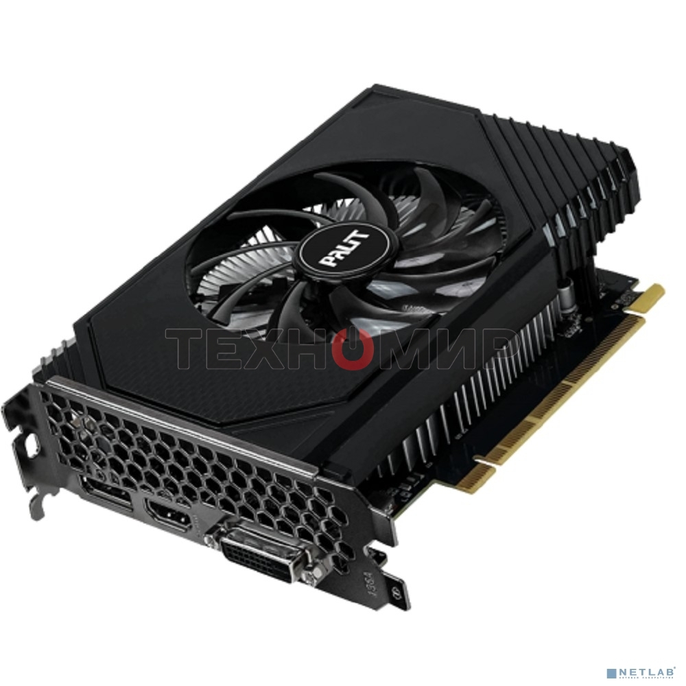Видеокарта Palit RTX 3050 STORMX OC 6Gb NVIDIA GeForce RTX 3050 6Gb PCI-E 4.0 96bit GDDR6 1042/14000 DVIx1 HDMIx1 DPx1 HDCP Ret