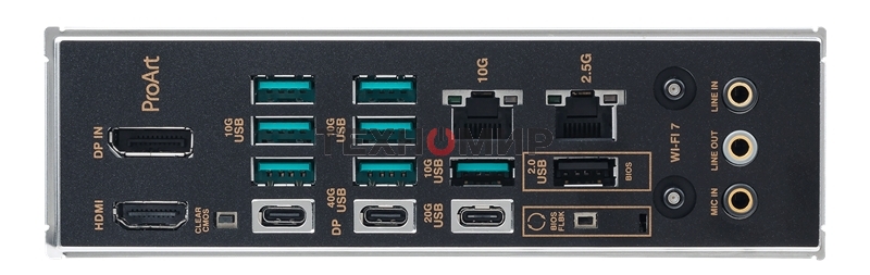 Материнская плата ASUS PROART X870E-CREATOR WIFI, AM5, AMD X870E, 4xDDR5, 4xSATA, 4xM.2, 2xPCIe 5.0 x16, 1xPCIe 4.0 x4, 2xUSB-C 40Gbps, 1xUSB-C 20Gbps, 7xUSB-A 10Gbps, 1xUSB-A 2.0, 1xDP (v1.4), 1xHDMI (v2.1), 1x10Gb LAN, 1x2.5Gb LAN, Wi-Fi 7, Bluetooth 5.