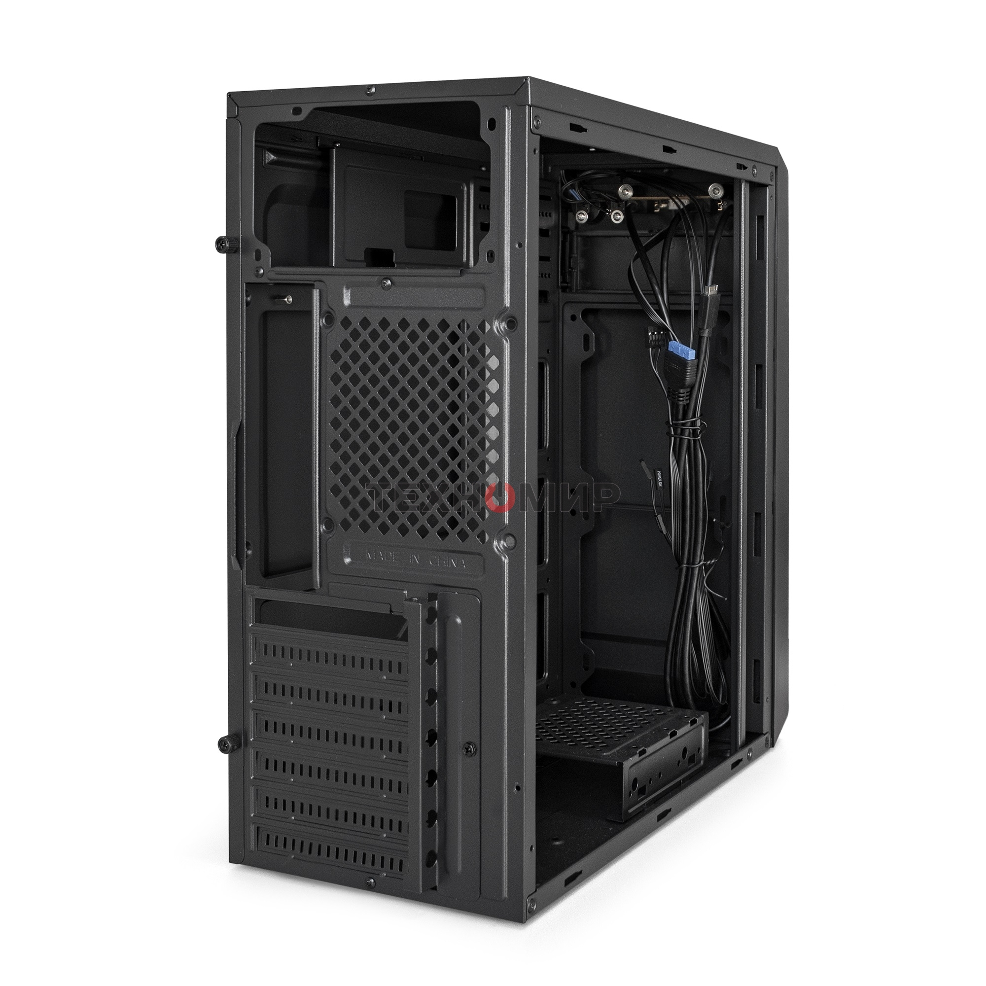 Компьютерный корпус Miditower ExeGate XP-332UC (ATX, без БП, 2хUSB 3.0/1хTypeC, аудио, черный)