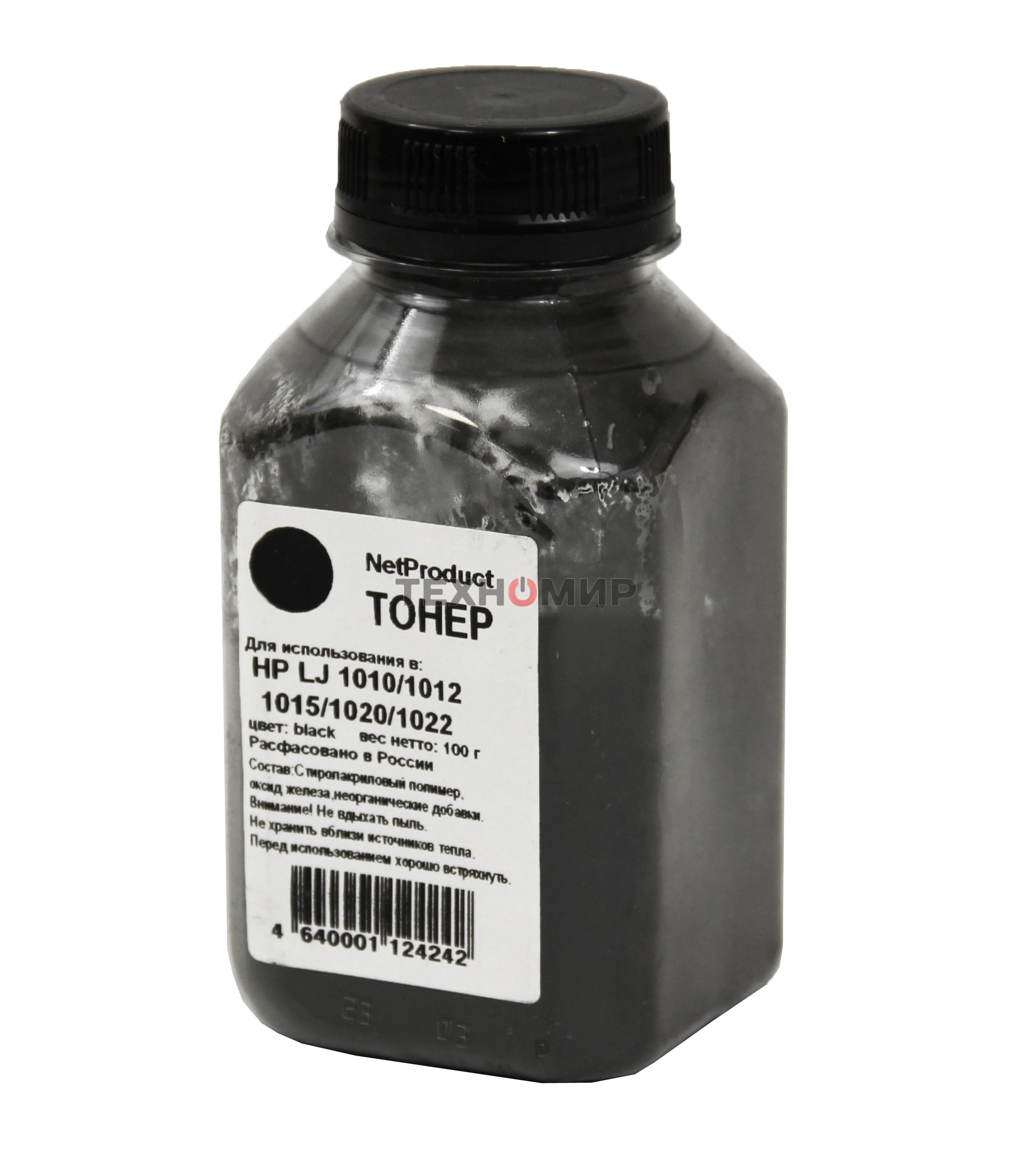 Тонер для HP LJ 1010/1012/1015/1020/1022 (NetProduct) черный, 100 г, банка