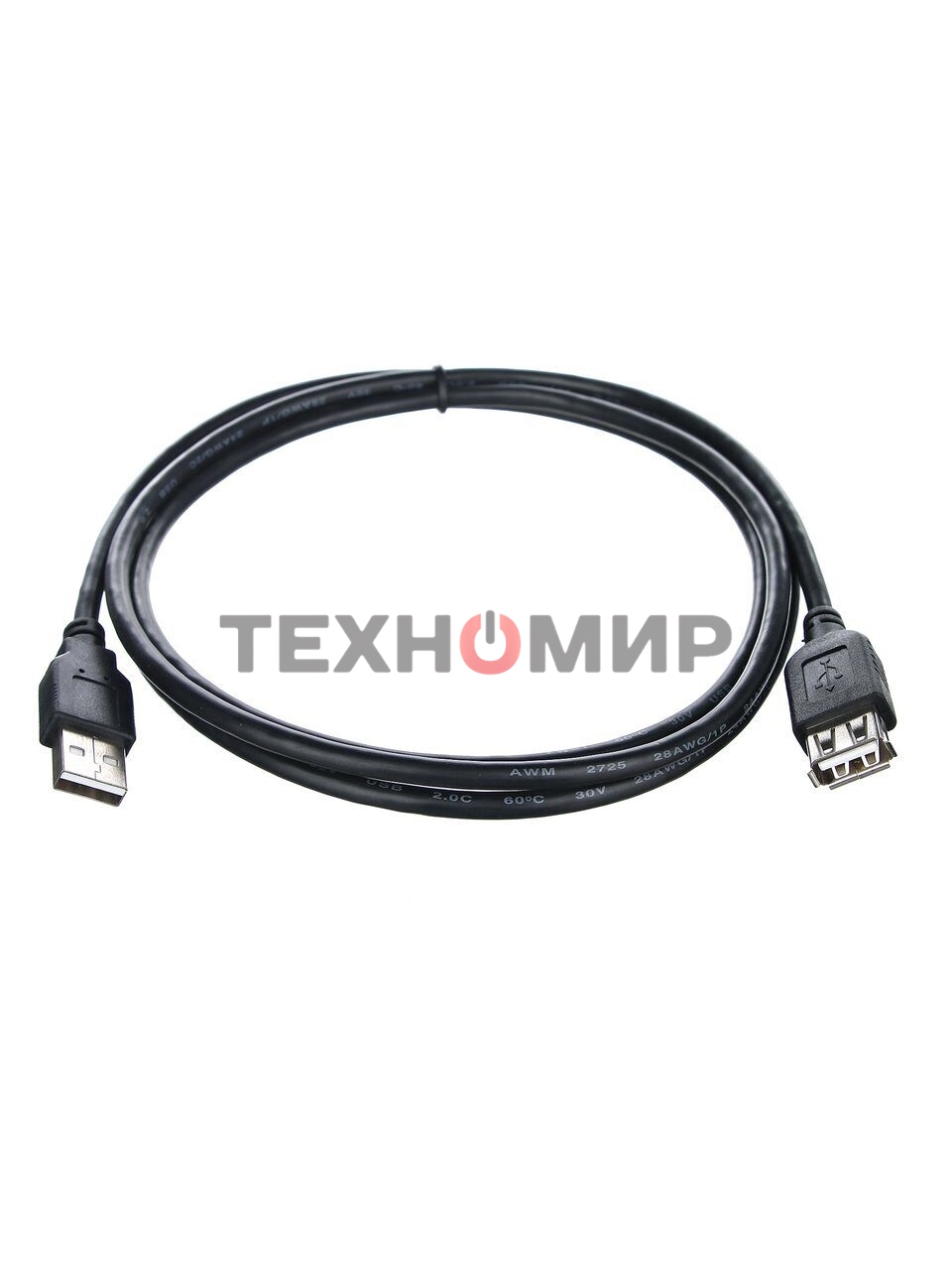 Кабель-удлинитель TELECOM USB2.0 Am-->Af 1,5 м черный TUS6990-1.5M