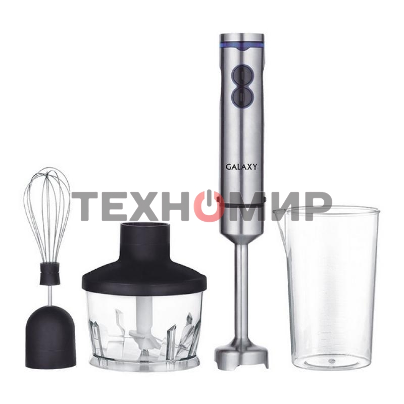 Блендер погружной Galaxy Line GL 2128, серебристый с черным, 800 Вт