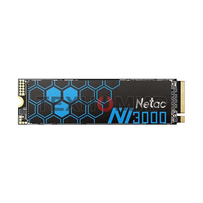 Накопитель SSD Netac NV3000, 500Gb, PCIe 3.0 x4, M.2 2280, NVMe, R/W 3000/2100, с радиатором