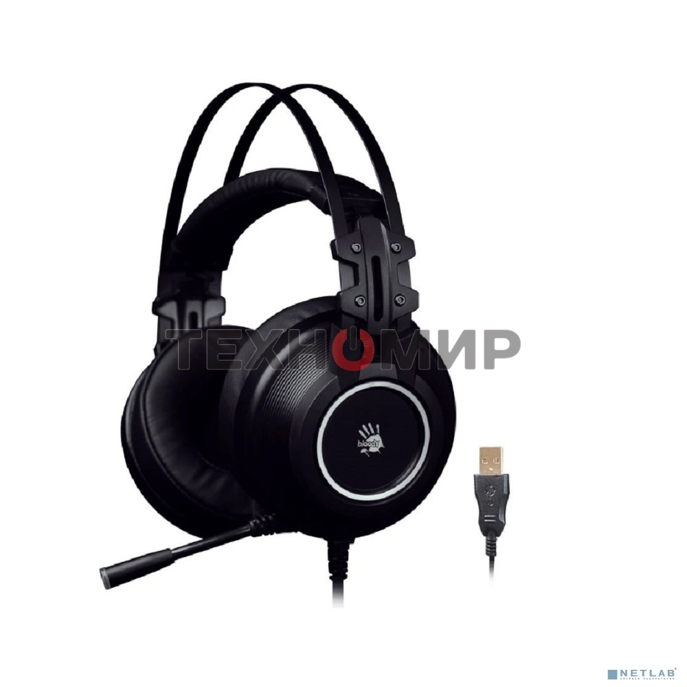 Гарнитура проводная с микрофоном A4 Bloody G528C черный 1.8м мониторы USB оголовье (G528C)