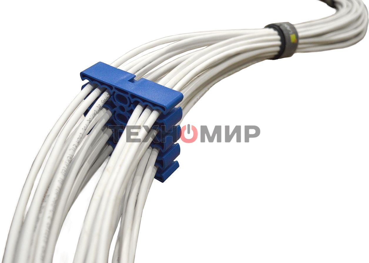 Кабельная гребенка на 24 кабеля, синяя