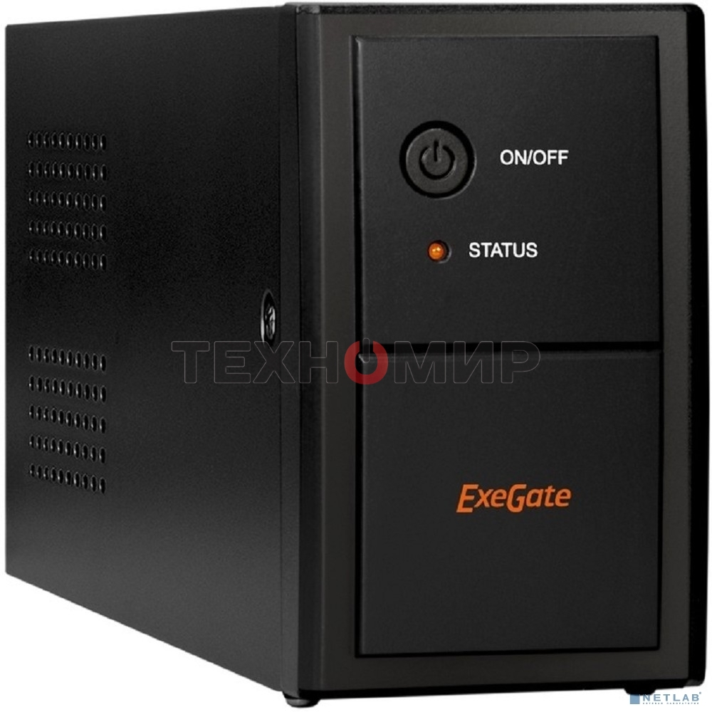 Источник бесперебойного питания ExeGate SpecialPro UNB-800.LED.AVR.EURO 800VA/480W, LED, AVR, 2 евророзетки, черный