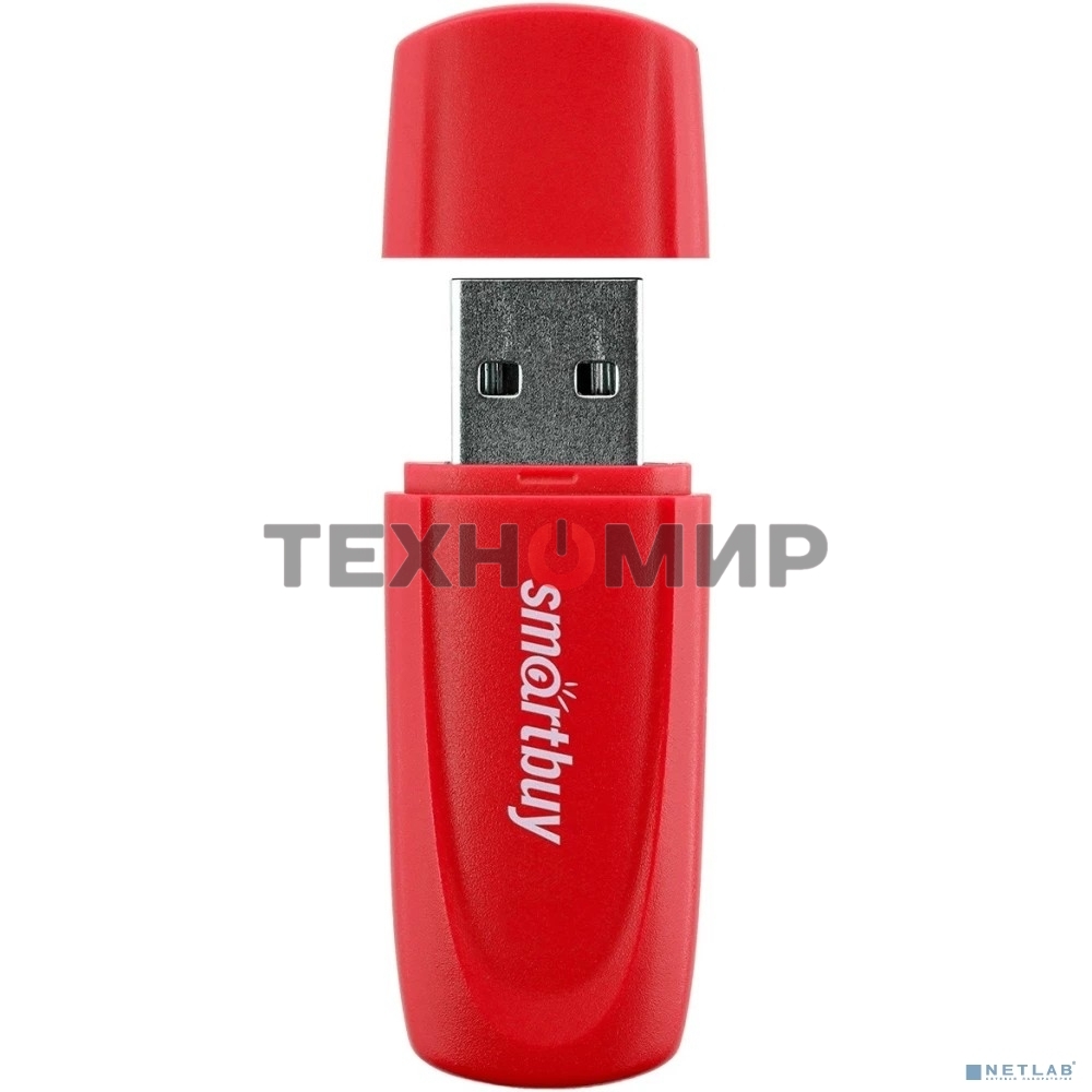 Флешка USB Smartbuy Scout Red (SB008 Gb2SCR), 8Gb, USB 2.0, R/W 15/8, красный