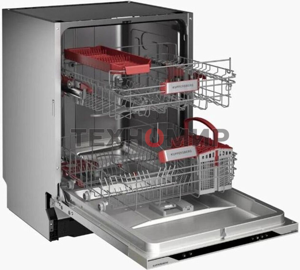 Встраиваемая посудомоечная машина Kuppersberg, High-Tech, 60 см, 14 комплектов, 3 корзины, 7 программ, конденсационная сушка, автоматическое открывание двери, LED подсветка, кнопочное управление, энергоэффективность А+++