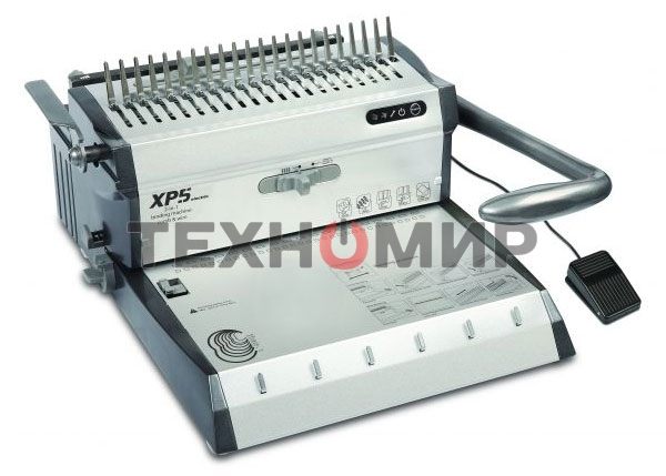 Переплетчик Gladwork XP5 A4/перф.30л.сшив/макс.500л./пластик.+метал.пруж.-51мм)/электр.