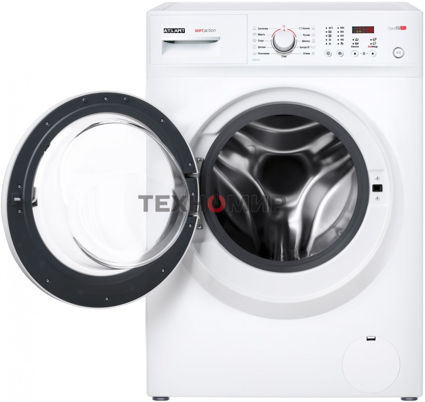 Стиральная машина Atlant СМА 40М105-00 белый, загрузка фронтальная 4 кг, 1000 об/мин., класс: А+