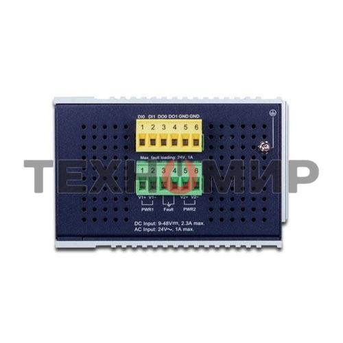 Коммутатор индустриальный PoE IGS-10020HPT для монтажа в DIN-рейку IP30 L2+ SNMP Manageable 8-Port Gigabit POE+(AT) Switch + 2-Port Gigabit SFP Industrial Switch (-40 to 75 C), ERPS Ring Supported, 1588