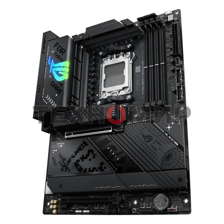 Материнская плата ASUS ROG STRIX X870-F GAMING WIFI, AM5, AMD X870, 4xDDR5, 2xSATA, 4xM.2, 1xPCI-E 5.0 x16, 1xPCI-E 4.0 x4, 1xHDMI, 1xDP, 2xUSB-C USB4, 1xUSB-C 10Gbps, 5xUSB-A 10Gbps, 4xUSB-A 5Gbps, 1x 2.5Gb LAN, 2x3.5 мм, 7.1, ATX