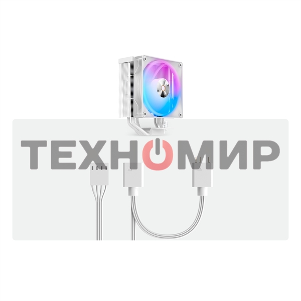 Кулер для процессора Cooler Ocypus Delta A40 WH ARGb белый 120мм алюминий+медь 2000rpm 29db 4-pin 220W 156мм
