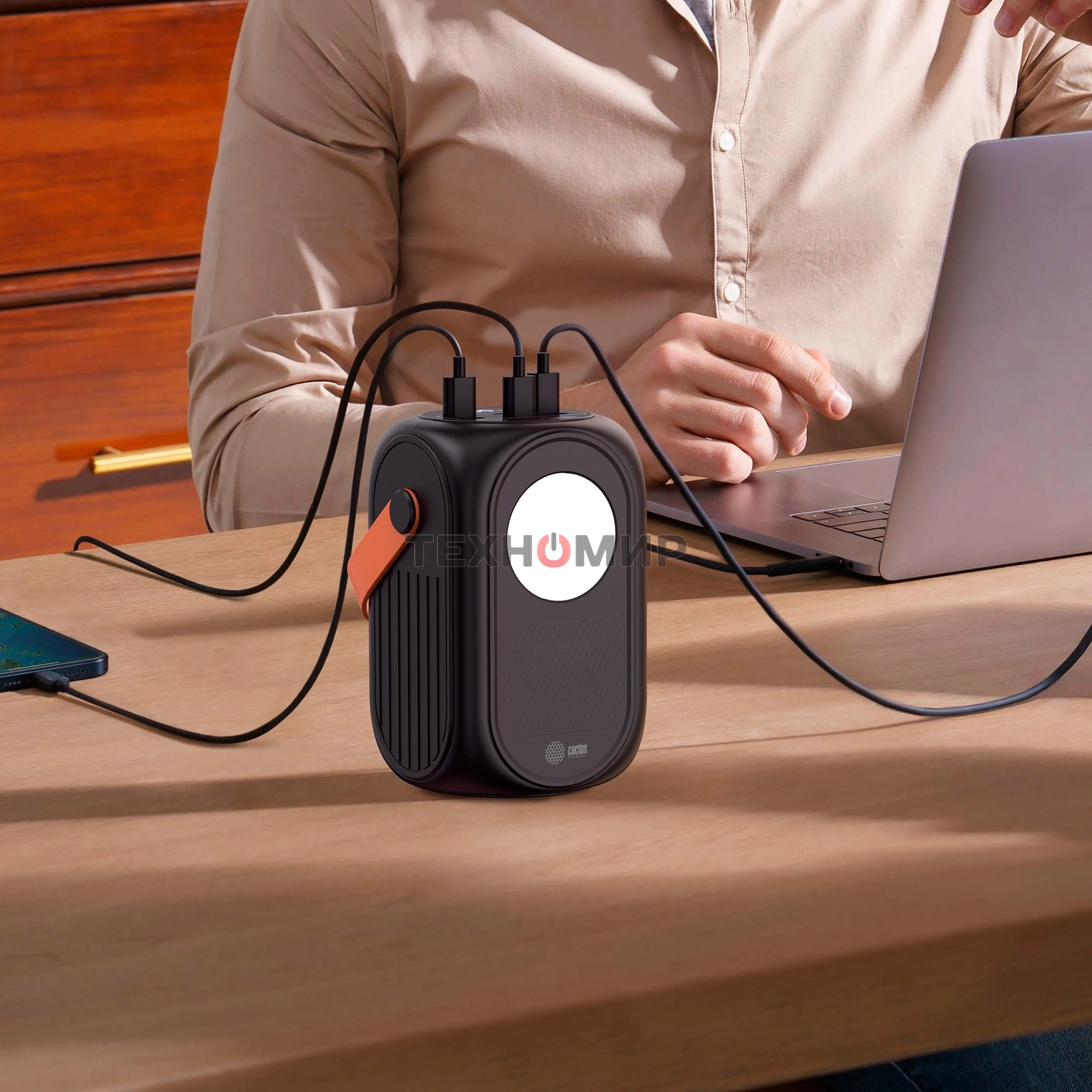 Портативный аккумулятор Cactus CS-PBFSUD-60000 60000mAh 80W 4.5A черный