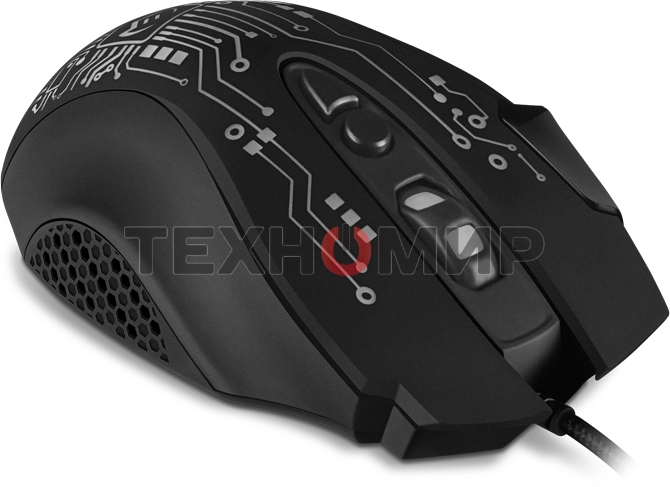 Мышь проводная SVEN RX-G715 черный, 3200 dpi, USB, кнопки - 8
