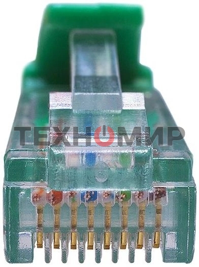 Патч-корд Suprlan 10-0157 UTP RJ-45 вил.-вилка RJ-45 cat.5e 1м зеленый LSZH 24AWG