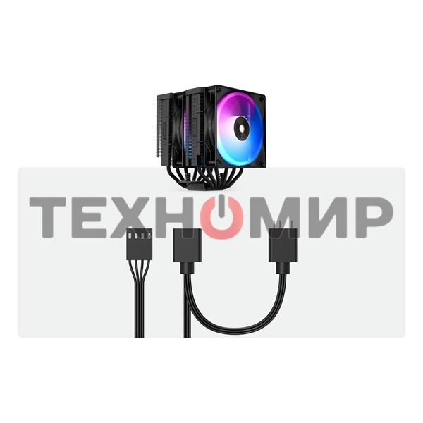 Кулер Ocypus Delta A62 BK ARGb черный 120мм алюминий+медь 2000rpm 29db 4-pin 260W 156мм