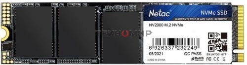 Накопитель SSD Netac NV2000, 1Tb, PCIe 3.0 x4, M.2 2280, NVMe, R/W 2500/2100
