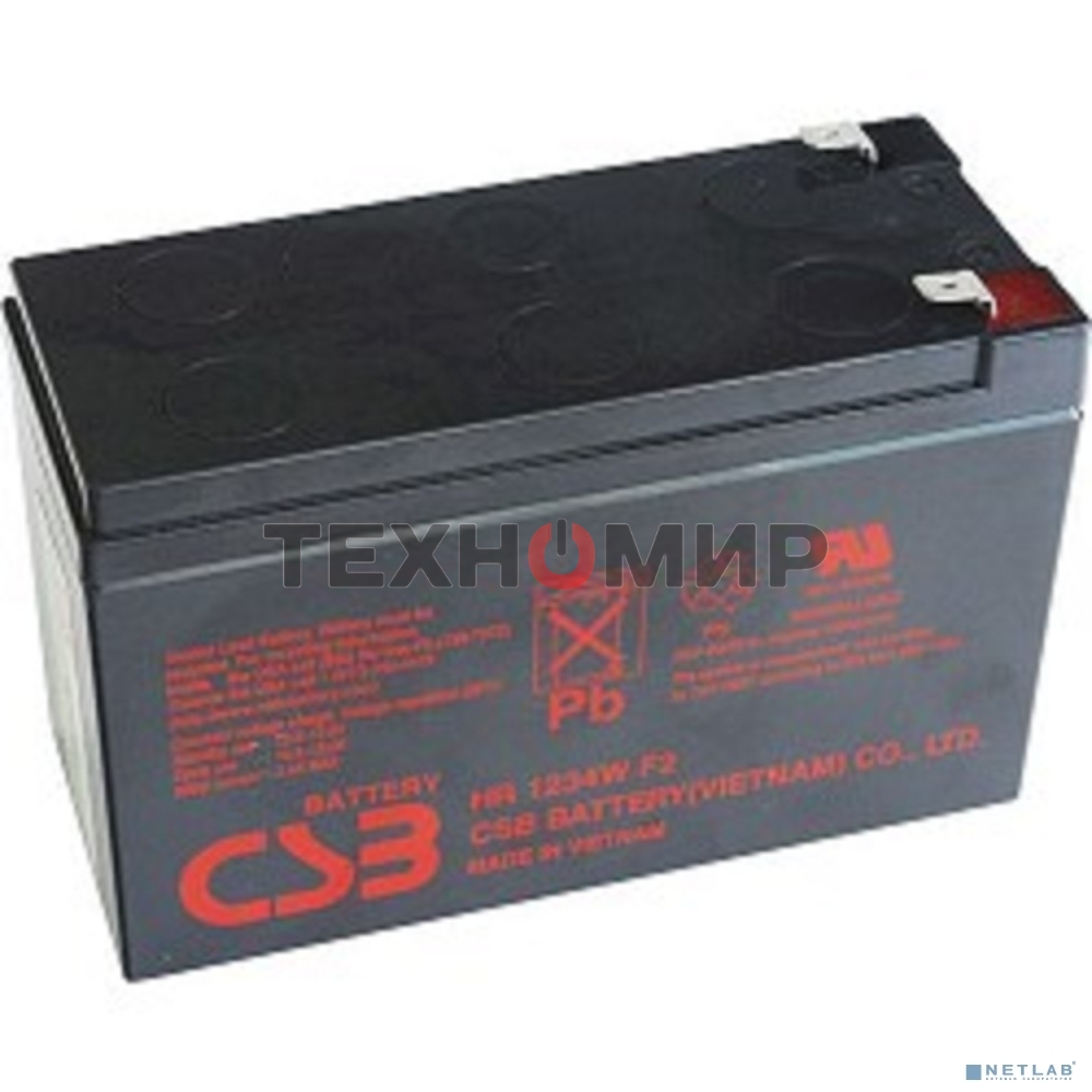 Батарея CSB HR 1234W (12V, 9Ah) клеммы F2