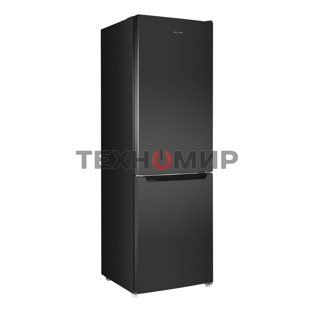 Холодильник Maunfeld MFF185SFSB черный мат. двухкамерный 211/104л морозилка снизу