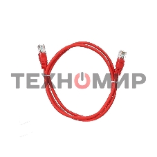 Патч-корд литой Aopen/Qust UTP кат.5е 1м красный