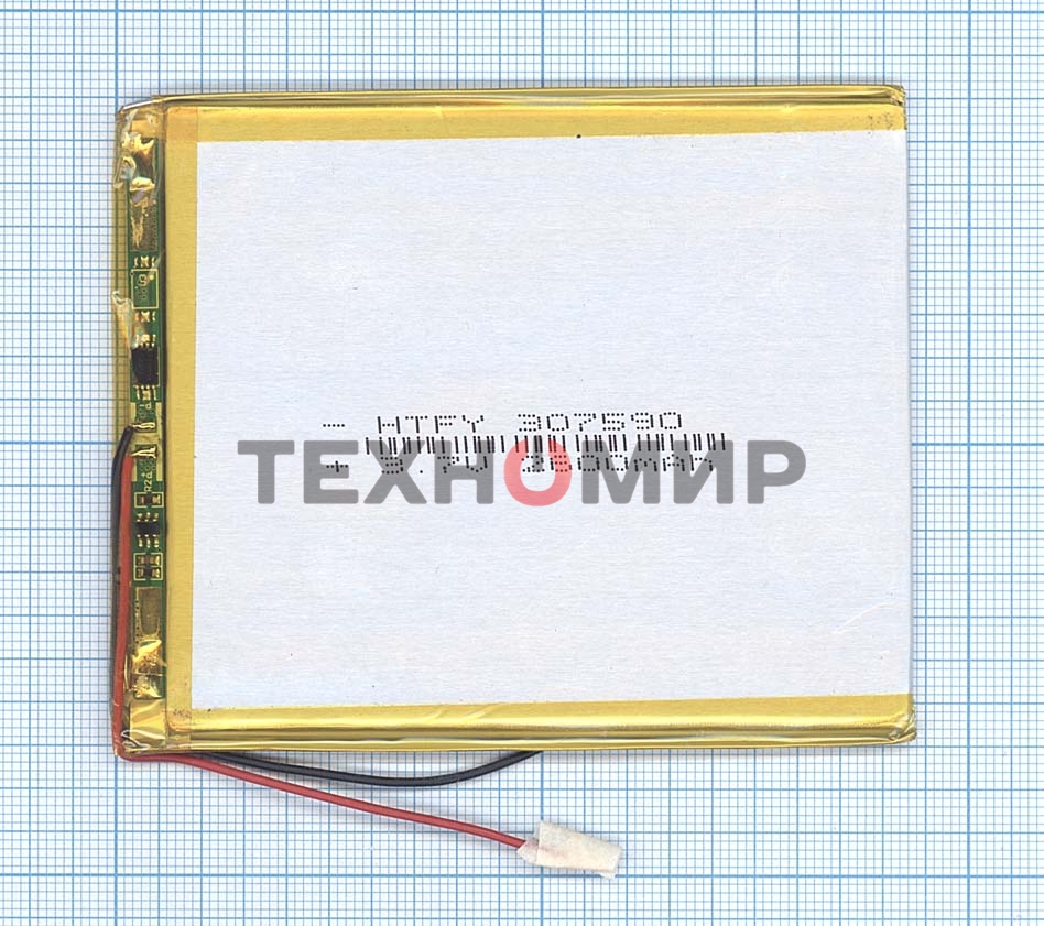 Аккумулятор Li-Pol (батарея) 3x75x90мм 2pin 3.7V/2600mAh