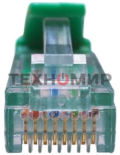 Патч-корд Suprlan 10-0158 UTP RJ-45 вил.-вилка RJ-45 кат.5E 2м зеленый LSZH 24AWG