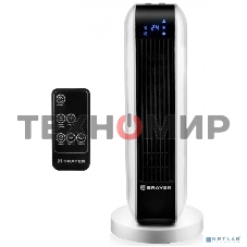 Тепловентилятор 4802BR BRAYER, 2000 Вт, 2 уров.мощ, вращ.корп 35°, LED-диспл, пульт ДУ, таймер