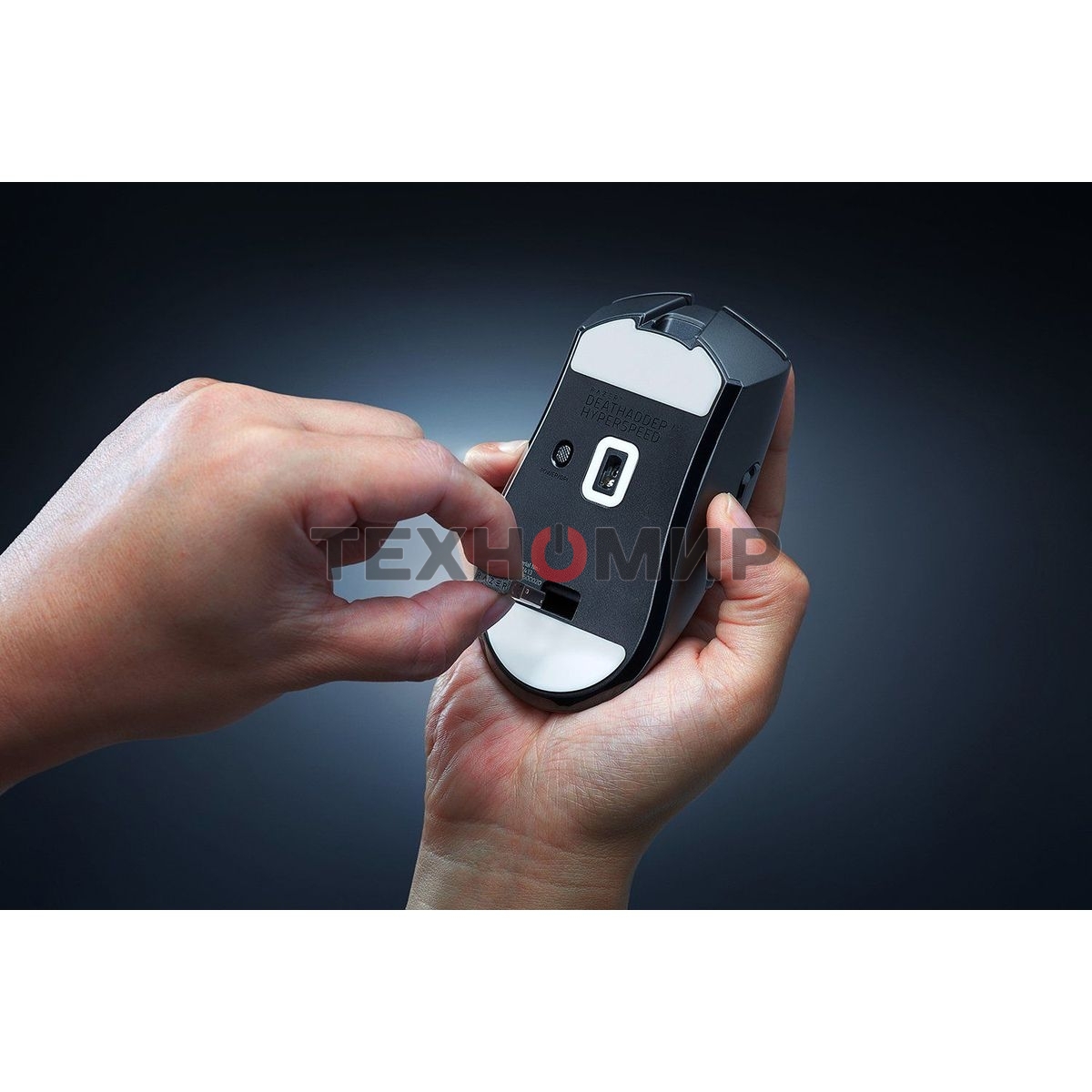 Мышь беспроводная/проводная Razer DeathAdder V3 HyperSpeed черный, 6400 dpi, радиоканал, USB, кнопки - 6