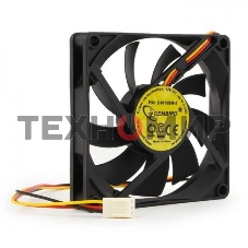 Вентилятор для корпуса Gembird черный, 80 мм, 2600 об/мин, 27 дБ, 3 pin