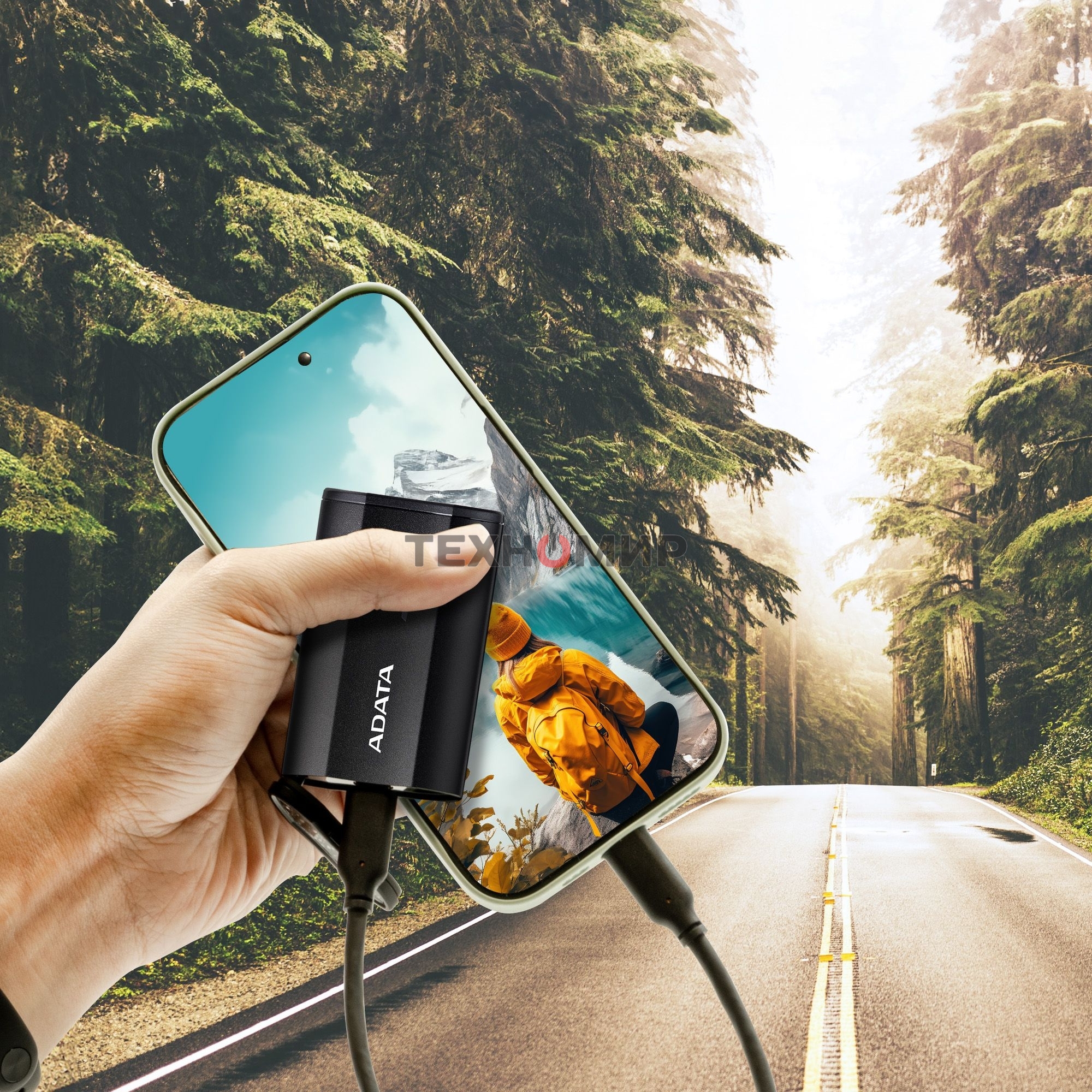 Внешний SSD ADATA SD810, 2TB, USB 3.2 Gen 2x2 Type-C, R/W 2000/2000, черный