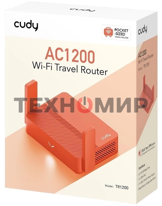 Маршрутизатор Cudy AC1200 Wireless Mini VPN Router with USB