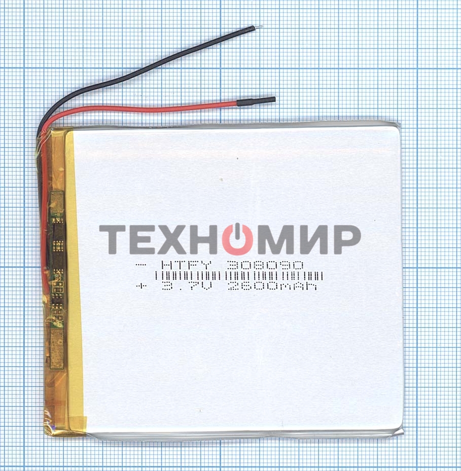 Аккумулятор Li-Pol (батарея) 3x80x90мм 2pin 3.7V/2600mAh
