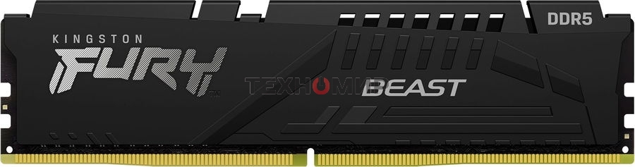 Оперативная память Kingston Fury Beast, DDR5, 16GB (1x16GB), 5600MHz, CL40, DIMM, с радиаторами, черный