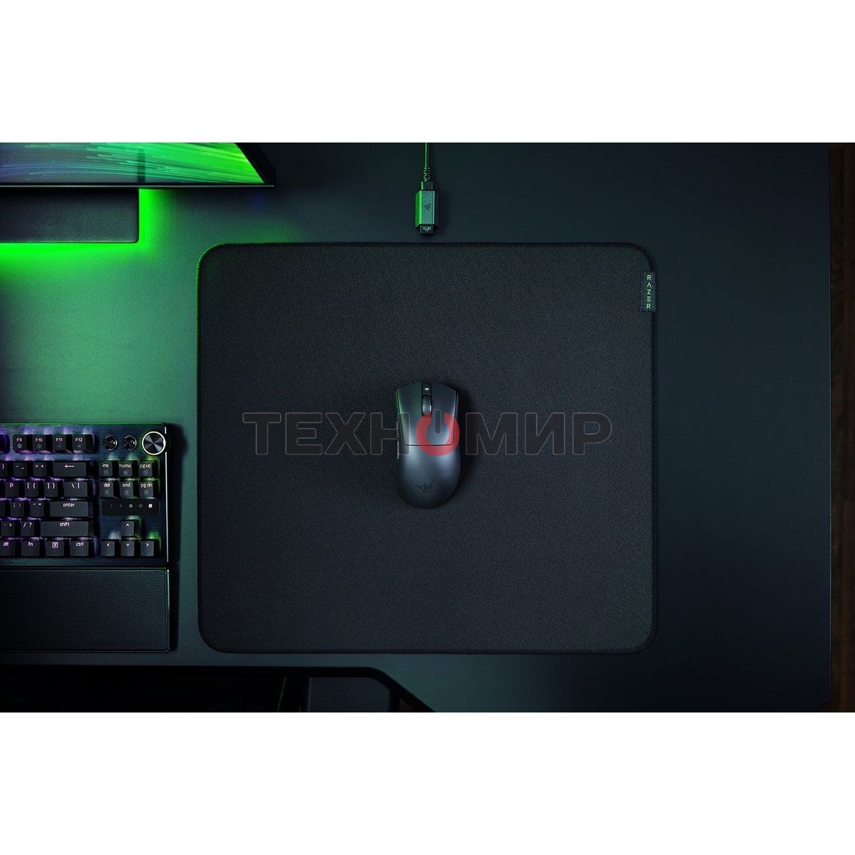 Мышь беспроводная/проводная Razer DeathAdder V3 HyperSpeed черный, 6400 dpi, радиоканал, USB, кнопки - 6