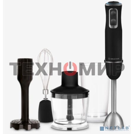 Блендер погружной BRAYER BR1247 1000 Вт, 5 скорост, турбореж, изм 500 мл, стак 600 мл, венчик