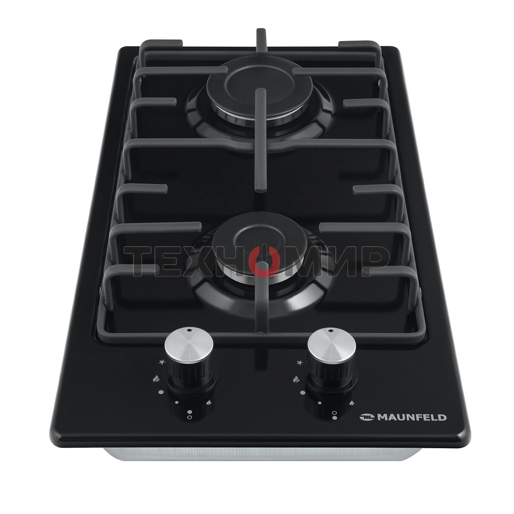 Газовая варочная панель Maunfeld EGHE.32.3EB/G, 2 конфорки, эмалированная сталь, черный