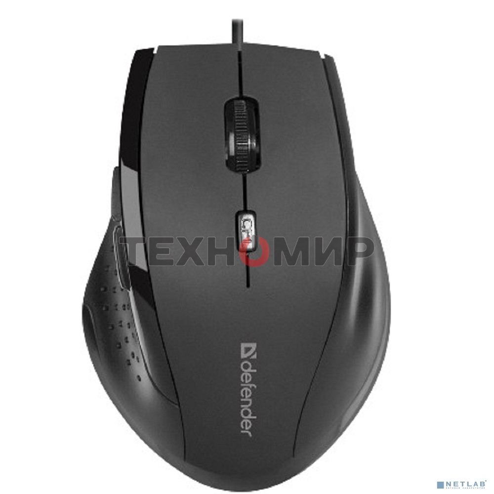 Мышь проводная Defender Accura MM-362 черный, 1600 dpi, USB, кнопки - 6