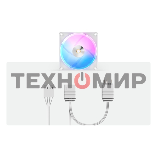 Вентилятор для корпуса Ocypus Delta F12 BK ARGb белый 120мм 2000rpm 4-pin