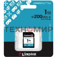 Флеш карта SDXC 1Tb Kingston SDG4/1Tb Canvas Go! Plus w/o adapter