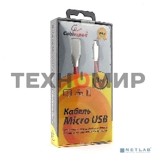 Кабель USB2.0 Cablexpert CC-G-mUSB01R-3M, AM/microB, серия Gold, длина 3м, красный, блистер