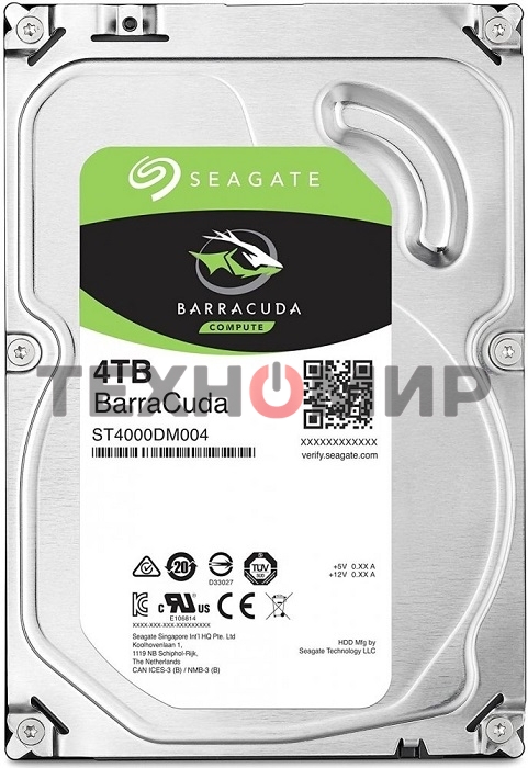Жесткий диск Seagate Barracuda 3.5 4Tb 5400RPM OEM SATA 6Gb/S 256MB ST4000DM004