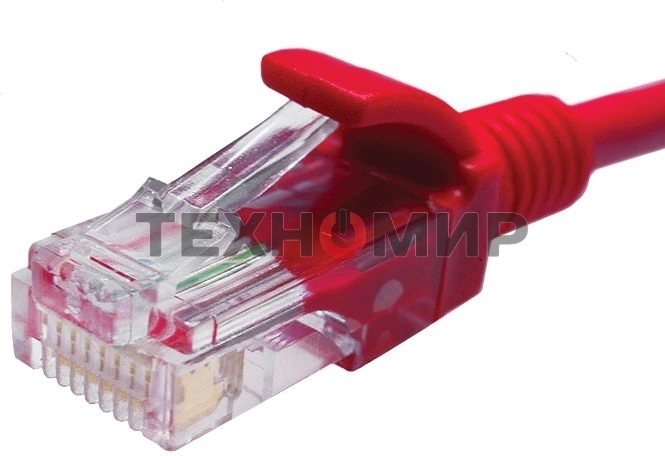 Патч-корд Suprlan 10-0154 UTP RJ-45 вил.-вилка RJ-45 cat.5e 3м красный LSZH 24AWG