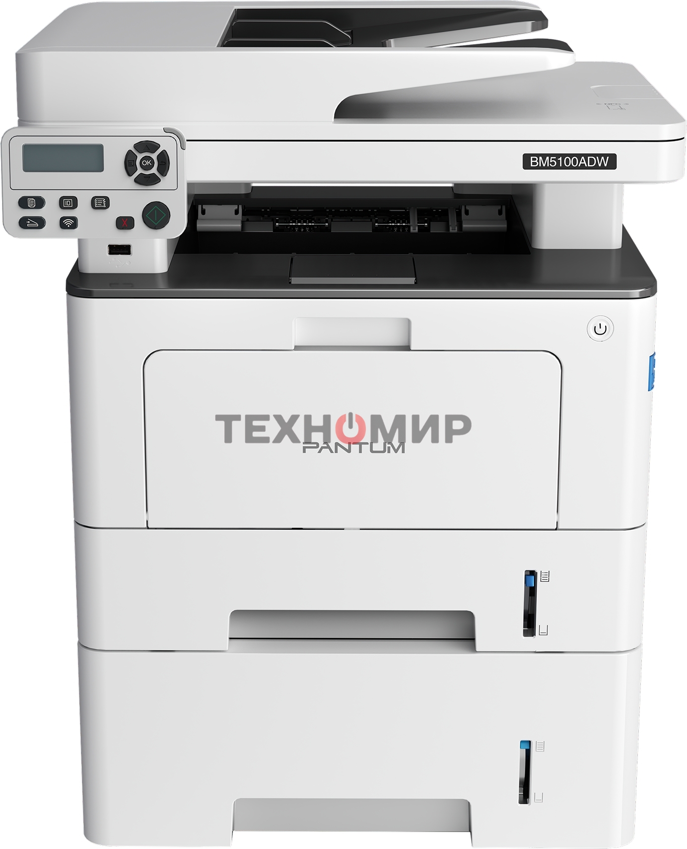 МФУ лазерное Pantum BM5100ADW, A4, ч/б, печ. до 40 стр/мин., скан. до 24 стр/мин., 1200x1200dpi, USB, RJ-45, Wi-Fi, {проектная модель}