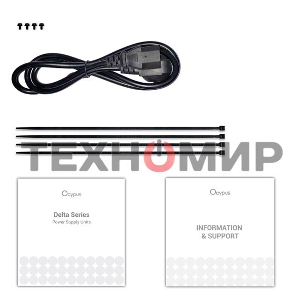 Блок питания 750W Ocypus Delta P750 (ATX, 80 PLUS Bronze, APFC, 20+4 pin, 120мм fan, PCI-E 6+2Px3, 8xSATA) (Delta-P750-B1FDBK024X-EU)