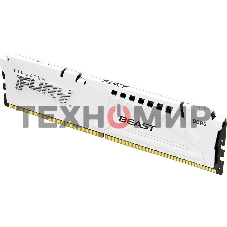 Оперативная память Kingston Fury Beast, DDR5, 32Gb (1x32GB), 6000MHz, CL36, DIMM, с радиатором, белый